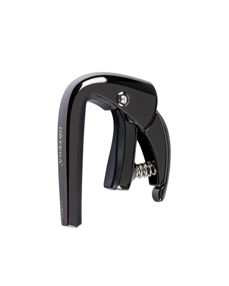 Ortega TNCAPOCV-BCR Curved Guitar Capo - Black Chrome