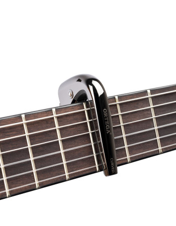 Ortega TNCAPOCV-BCR Curved Guitar Capo - Black Chrome