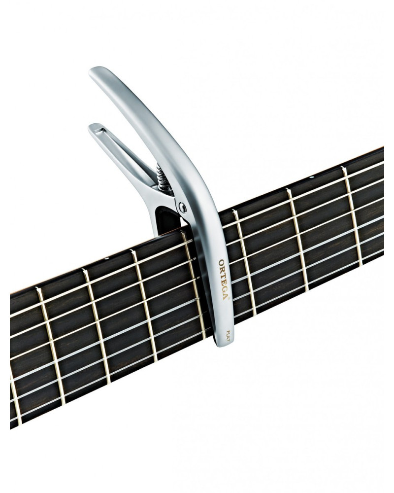 Ortega TWCAPO-CR Curved/Flat Guitar Capo - Chrome