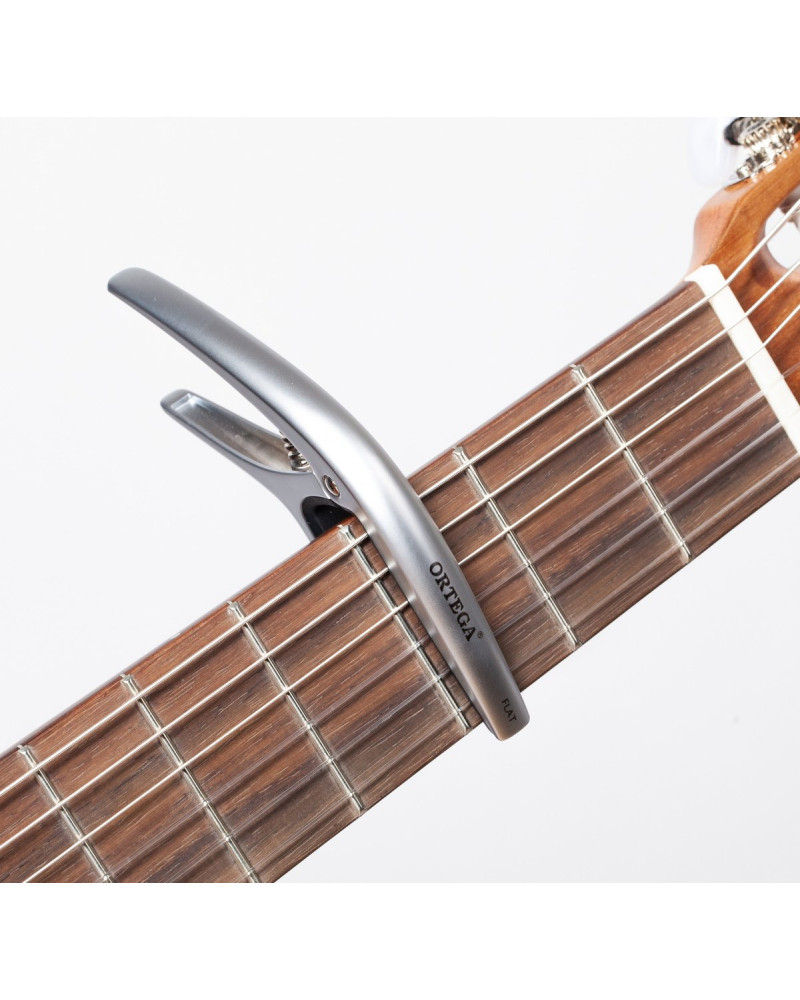 Ortega TWCAPO-CR Curved/Flat Guitar Capo - Chrome