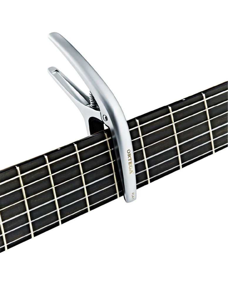 Ortega TWCAPO-CR Curved/Flat Guitar Capo - Chrome