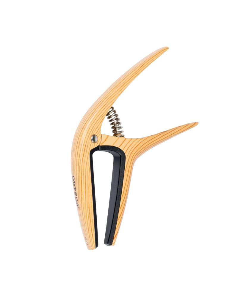 Ortega TWCAPO-MAD Curved/Flat Guitar Capo - Maple Design