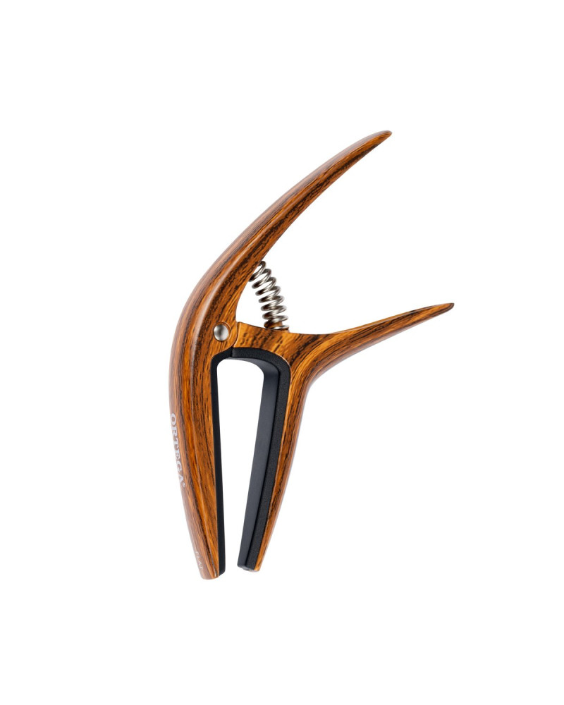 Ortega TWCAPO-WND Curved/Flat Guitar Capo - Walnut Design