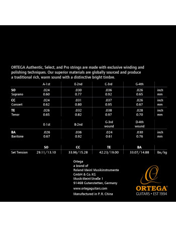 Ortega UKP-CC Custom Made Strings Pro String Set - Ukulele 4 String