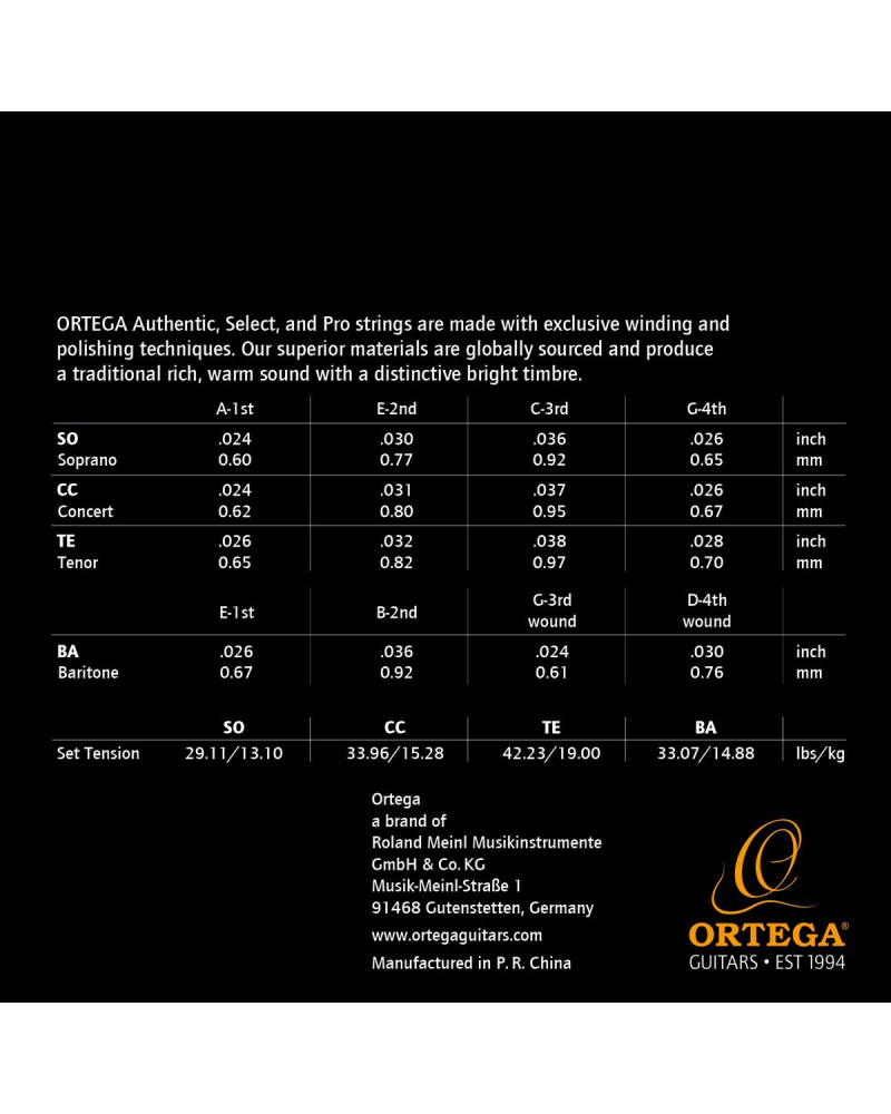 Ortega UKP-SO Custom Made Strings Pro String Set - Ukulele 4 String