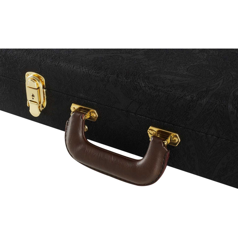 PRS Multi-Fit Hard Case, Black Paisley, Blue Interior