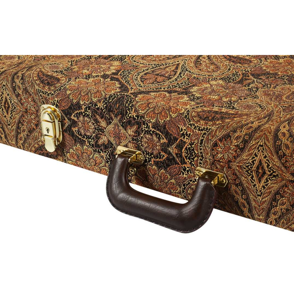 PRS Multi-Fit Hard Case, Brown Paisley, Brown Interior