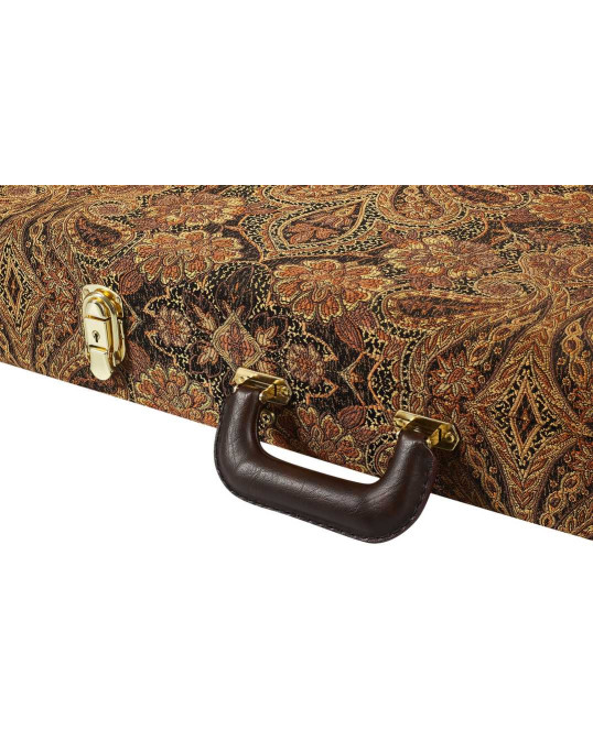 PRS Multi-Fit Hard Case, Brown Paisley, Brown Interior