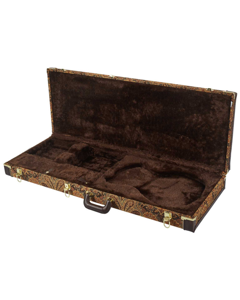 PRS Multi-Fit Hard Case, Brown Paisley, Brown Interior