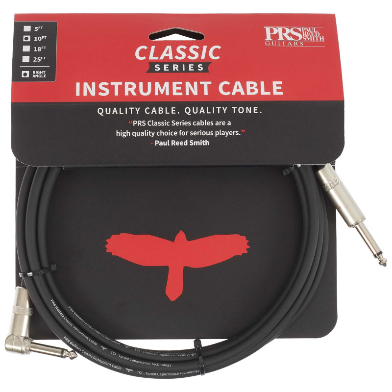 PRS Classic Instrument Cable 10' Angled