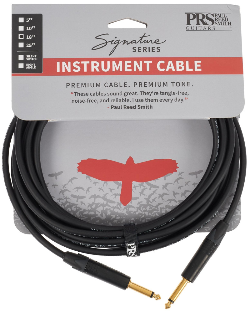 PRS Signature Instrument Cable 18' Straight