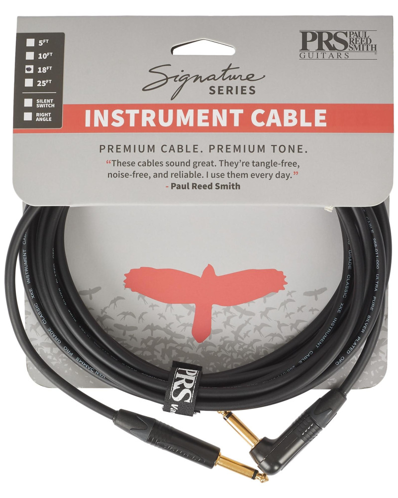 PRS Signature Instrument Cable 18' Angled