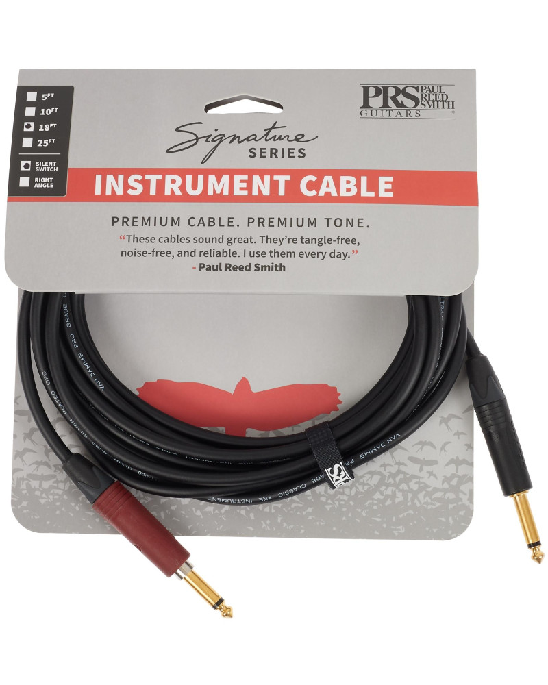 PRS Signature Instrument Cable 18' Straight Silent-Plug