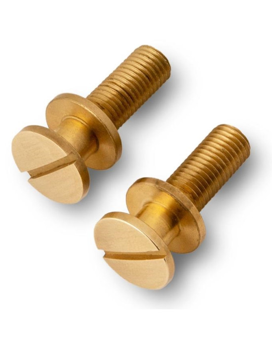 PRS Stoptail Studs (Metric) - Unplated Polished Brass