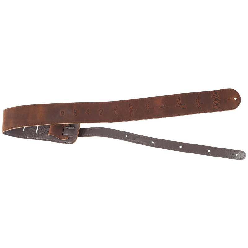 PRS Leather Birds Strap, Distressed Brown