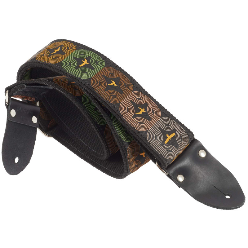 PRS 2” Deluxe Retro Strap, Orange Birds, Custom Jacquard