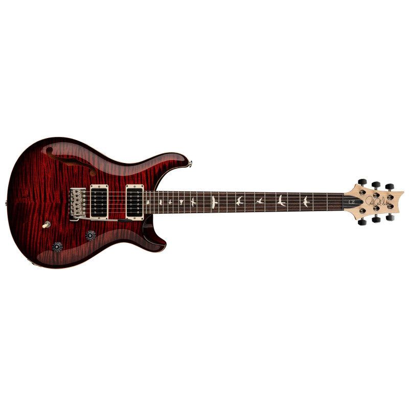 PRS CE 24 Semi-Hollow Fire Red Burst