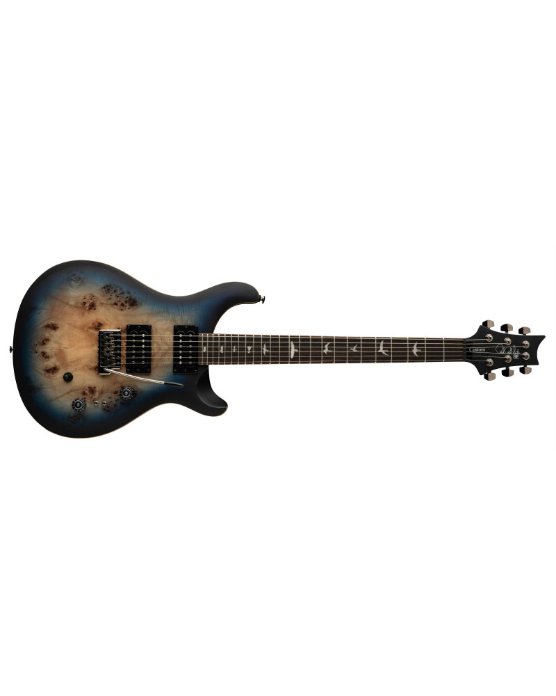 PRS SE Exotic Custom 24-08 Poplar Burl Lake Blue Midnight Burst