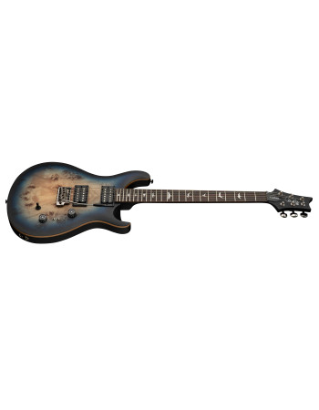 PRS SE Exotic Custom 24-08 Poplar Burl Lake Blue Midnight Burst