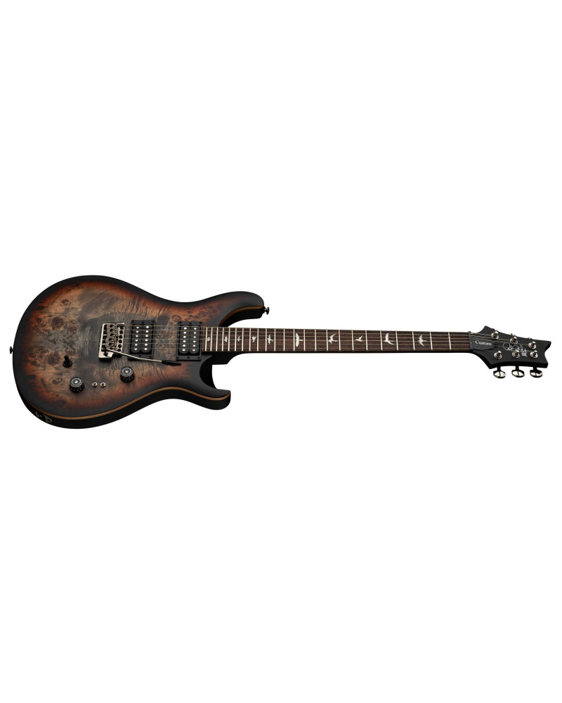 PRS SE Exotic Custom 24-08 Poplar Burl Charcoal Cherry Midnight Burst
