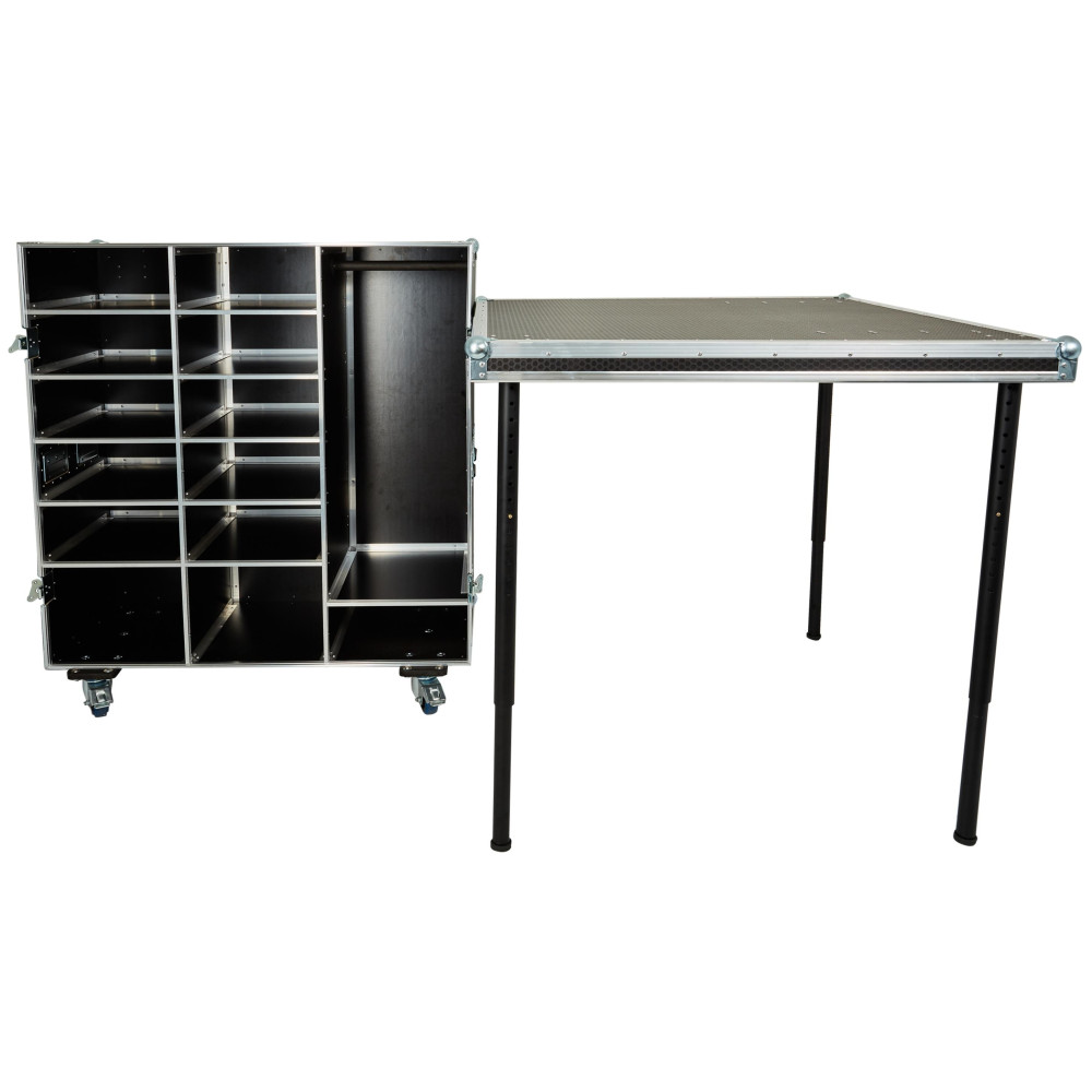 Razzor Cases Transport box for merch in combination with a sales counter