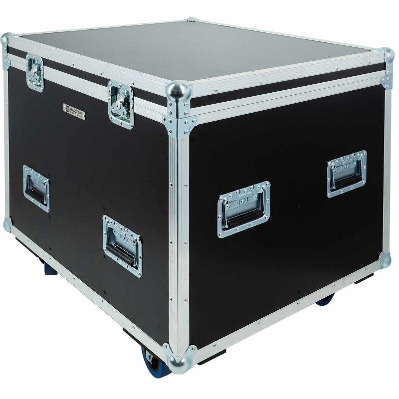 Razzor Cases 12x LED IP PAR 12x12W HCL in two floors of 6 pcs