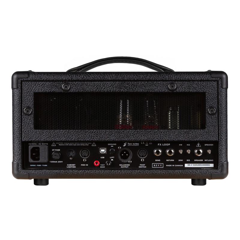 Revv D20 MK2 - 20/4W Tube Head, Black