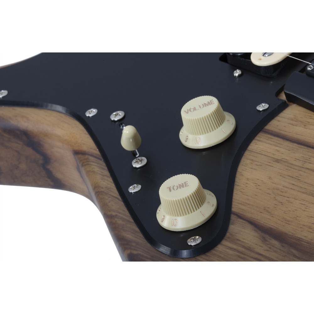 Schecter Sun Valley Super Shredder Exotic HT Black Limba LH Natural Satin