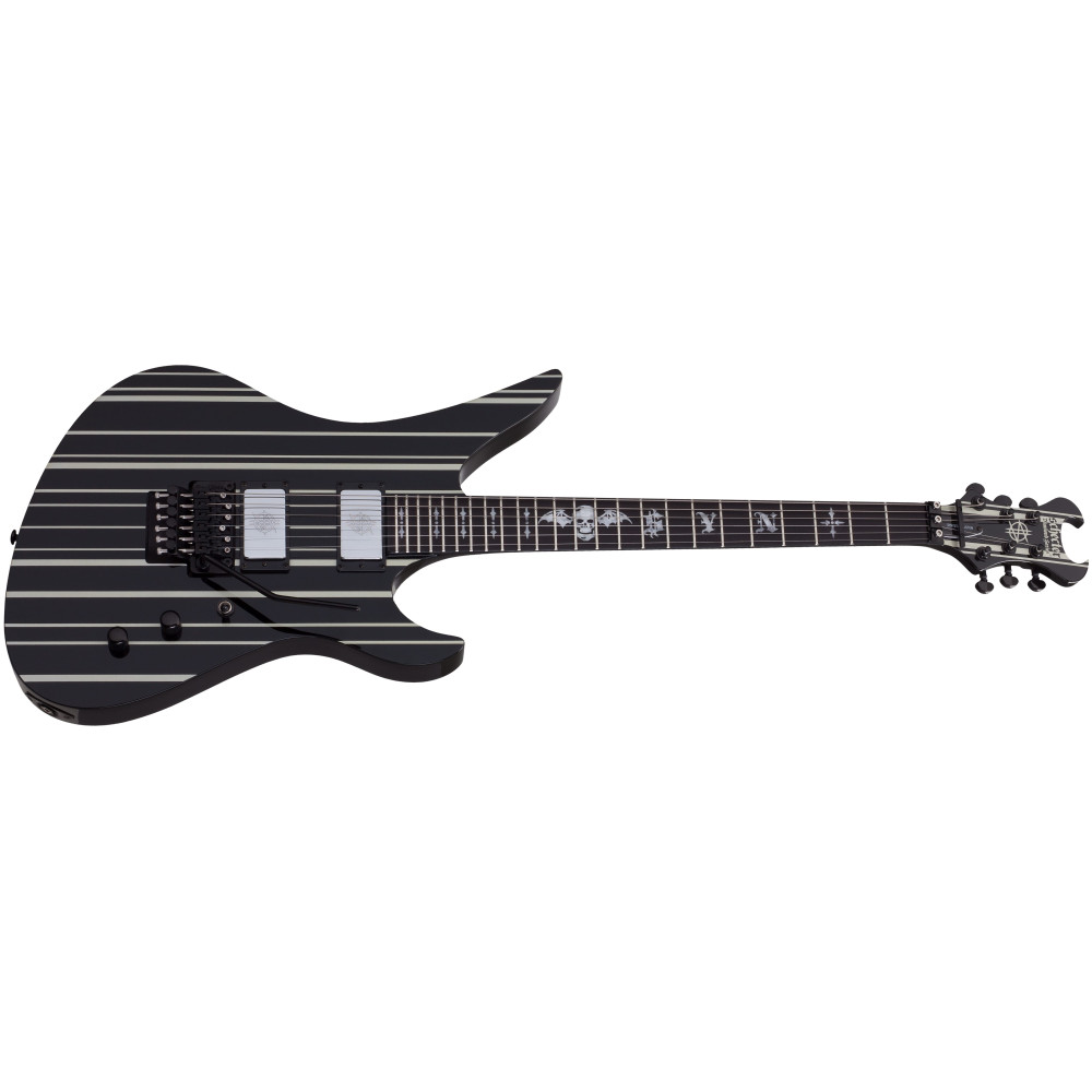 Schecter Synyster Custom Gloss Black with Silver Pinstripes