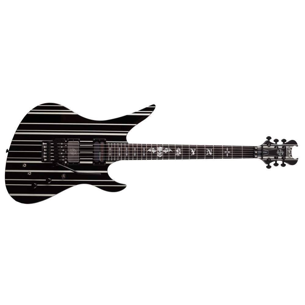 Schecter Synyster Custom-S Gloss Black with Silver Pinstripes