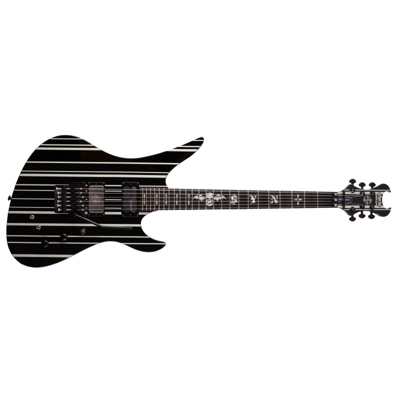 Schecter Synyster Custom-S Gloss Black with Silver Pinstripes