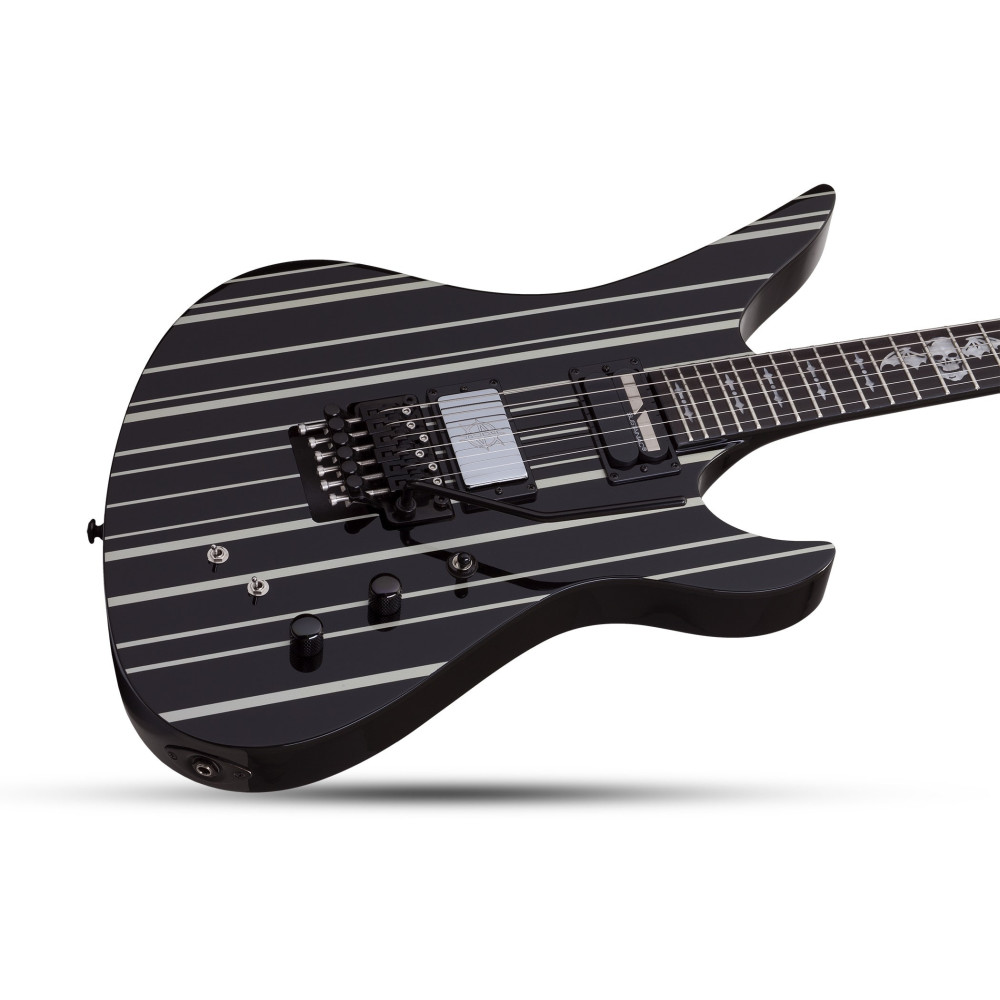 Schecter Synyster Custom-S Gloss Black with Silver Pinstripes