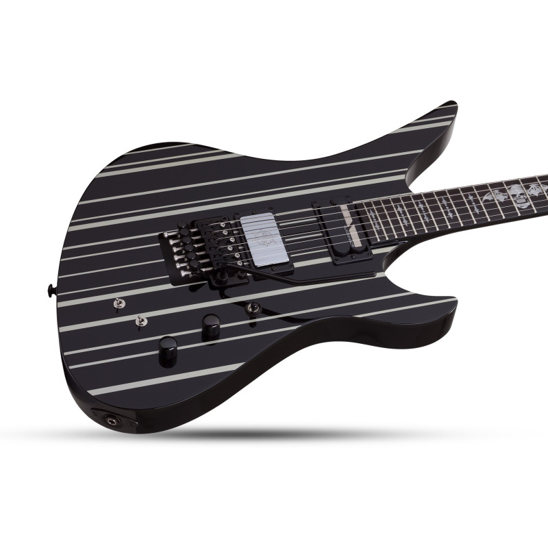Schecter Synyster Custom-S Gloss Black with Silver Pinstripes