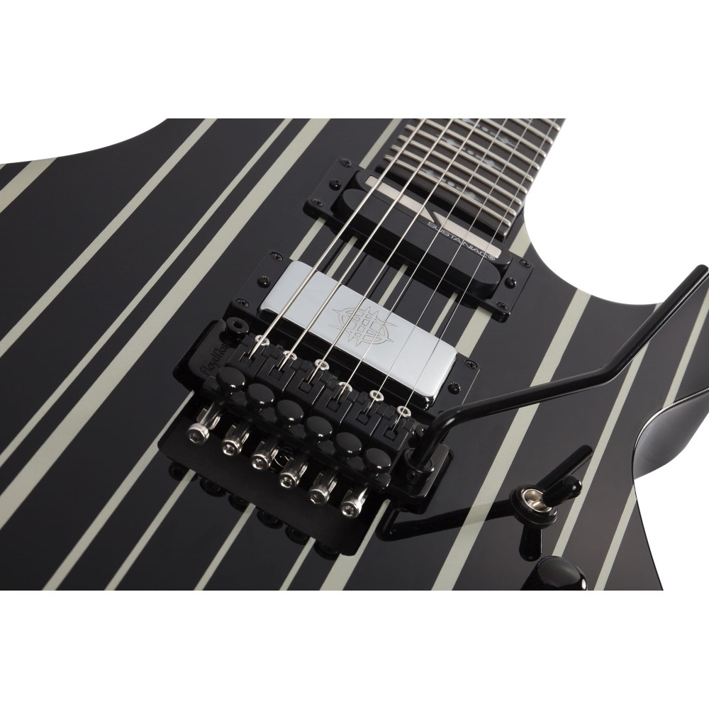 Schecter Synyster Custom-S Gloss Black with Silver Pinstripes