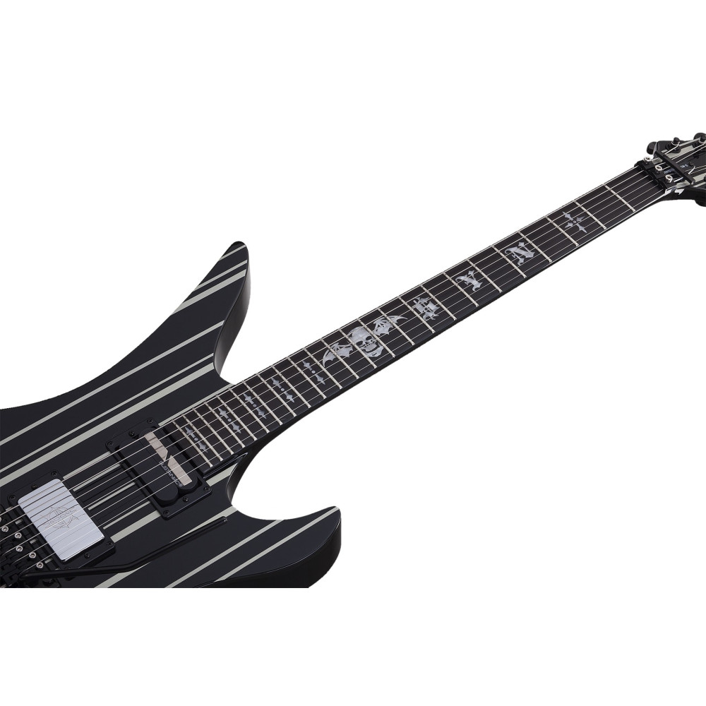 Schecter Synyster Custom-S Gloss Black with Silver Pinstripes