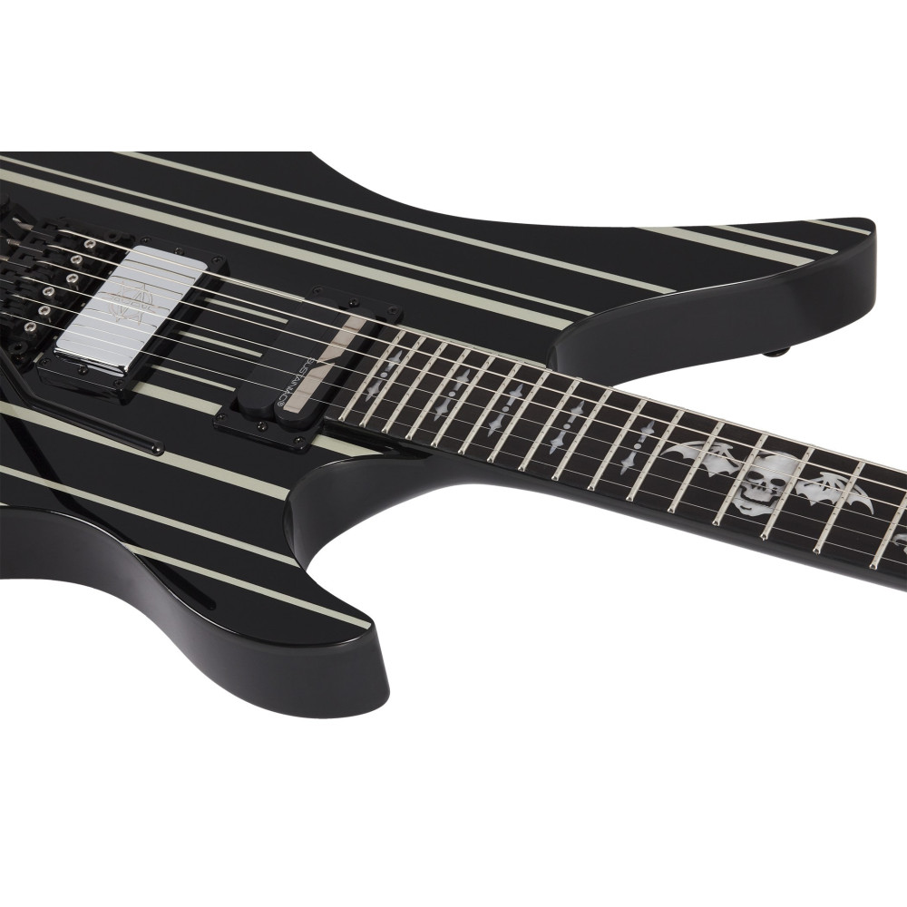 Schecter Synyster Custom-S Gloss Black with Silver Pinstripes