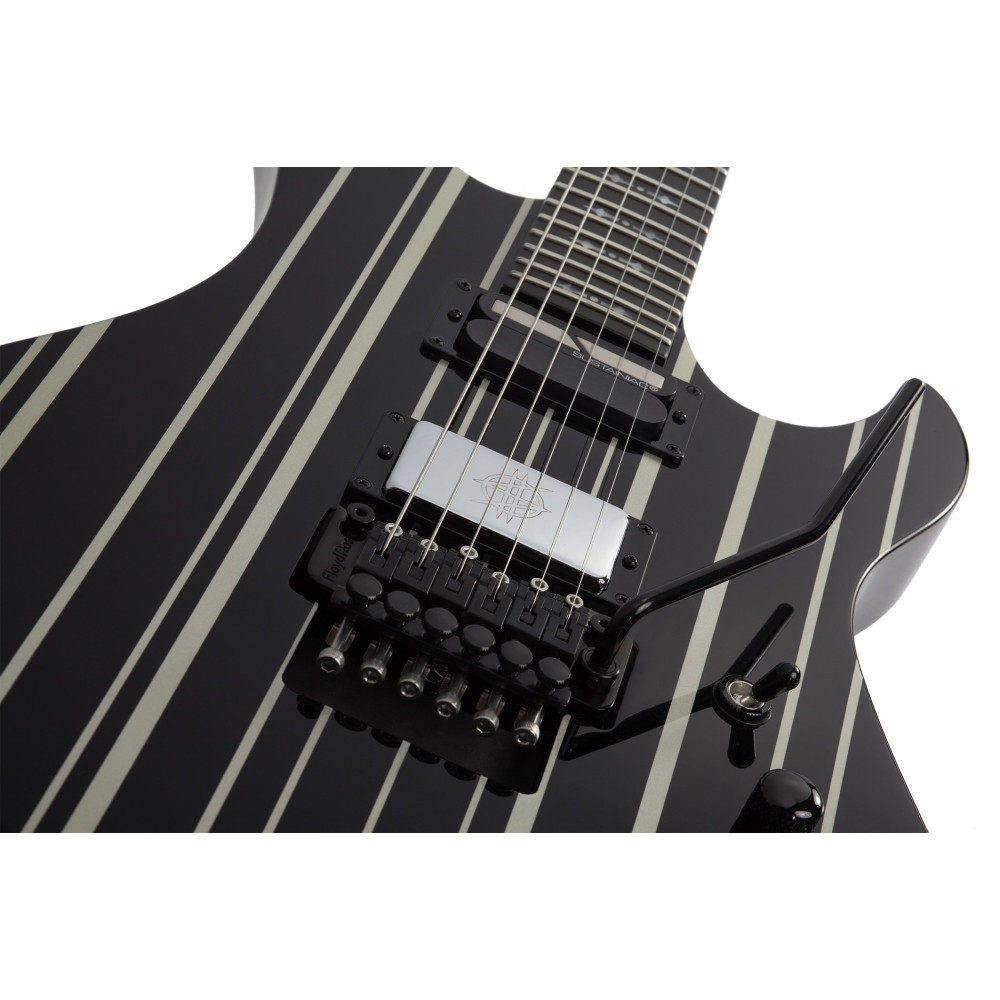 Schecter Synyster Custom-S Gloss Black with Silver Pinstripes