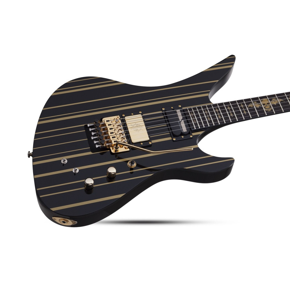 Schecter SCH.1742 Synyster Gates Custom-S Gloss Black w/Gold Stripes