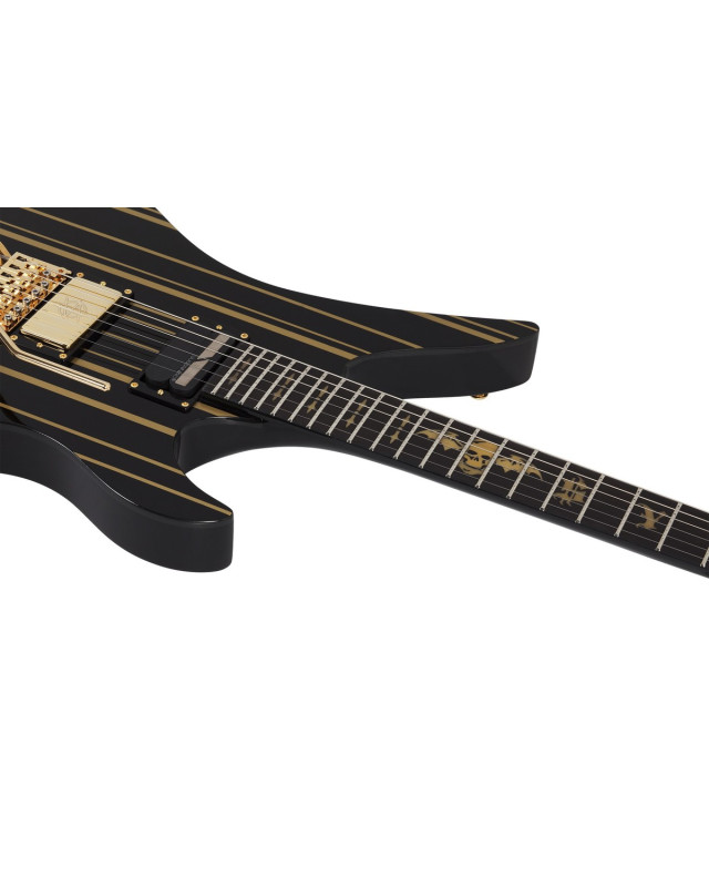 Schecter SCH.1742 Synyster Gates Custom-S Gloss Black w/Gold Stripes