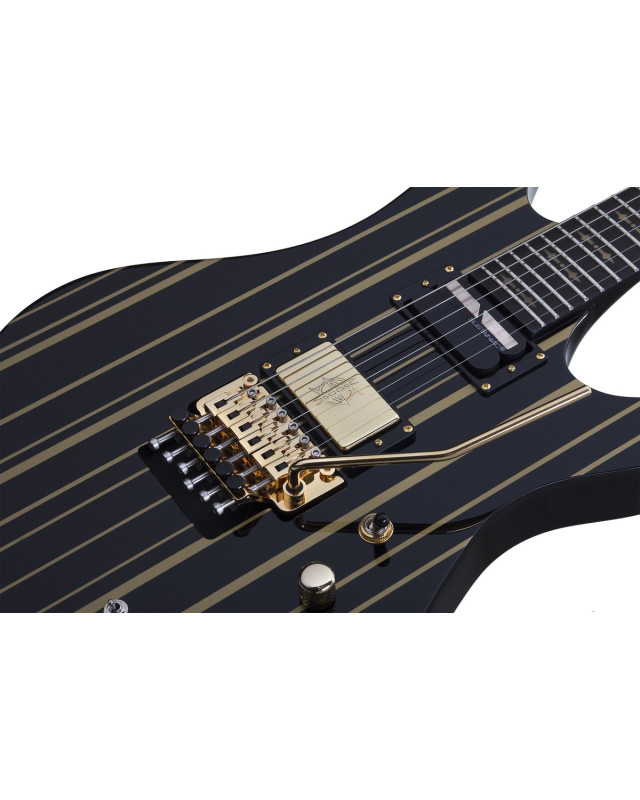 Schecter SCH.1742 Synyster Gates Custom-S Gloss Black w/Gold Stripes