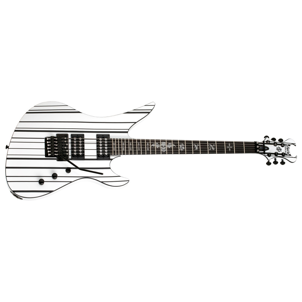 Schecter Synyster Standard Gloss White with Black Pinstripes