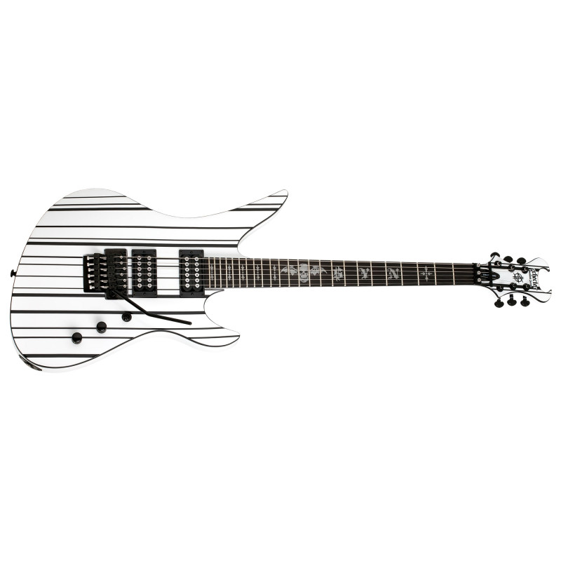 Schecter Synyster Standard Gloss White with Black Pinstripes
