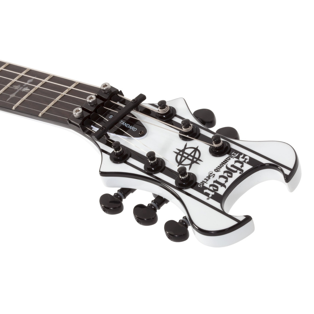 Schecter Synyster Standard Gloss White with Black Pinstripes
