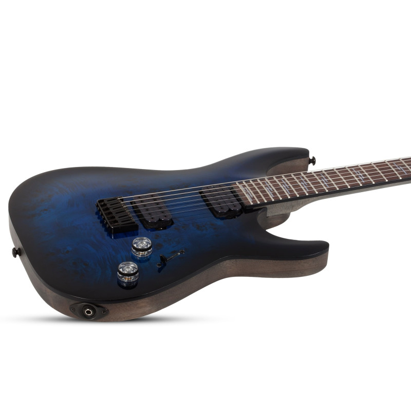 Schecter Omen Elite-6 See Thru Blue Burst