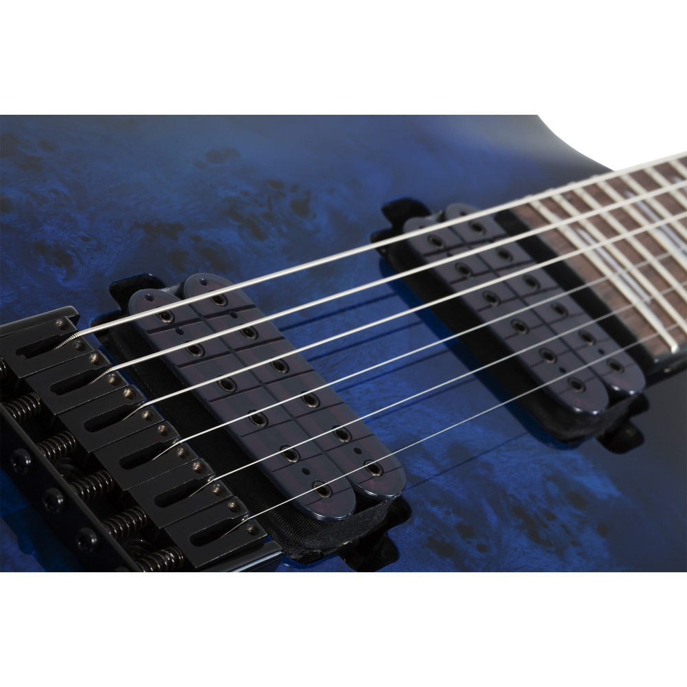 Schecter Omen Elite-6 See Thru Blue Burst