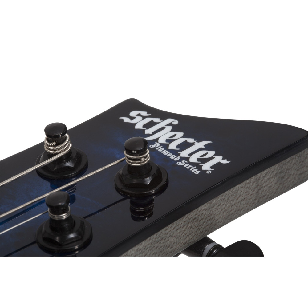 Schecter Omen Elite-7 See Thru Blue Burst