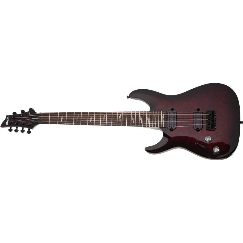 Schecter Omen Elite-7 LH Black Cherry Burst