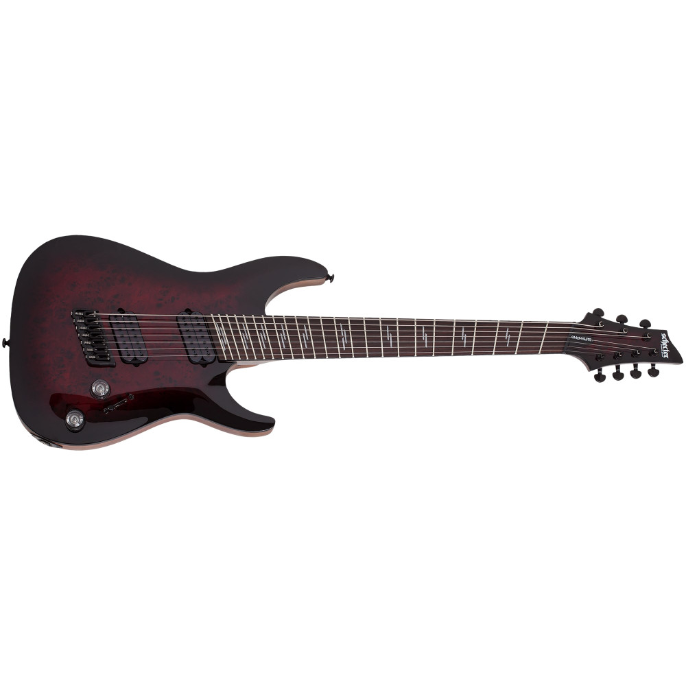 Schecter Omen Elite-7 MS Black Cherry Burst
