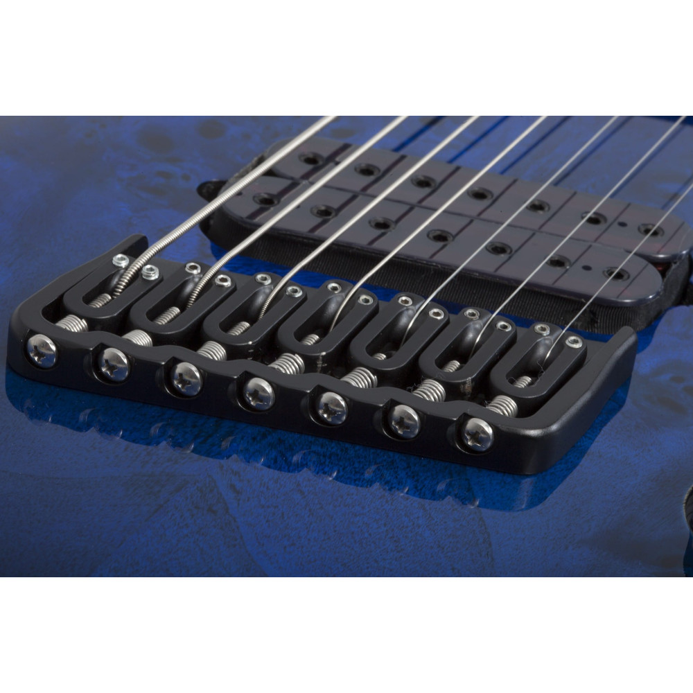 Schecter Omen Elite-7 MS See-Thru Blue Burst