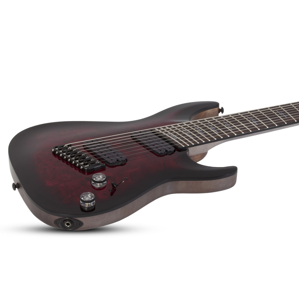 Schecter Omen Elite-8 Multiscale Black Cherry Burst